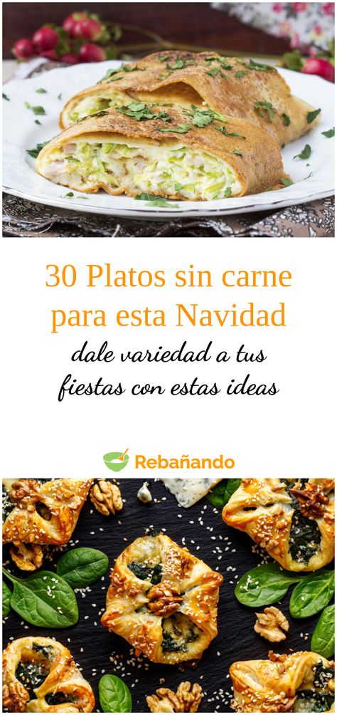 30 platos vegetarianos de Navidad para que los saborees durante las fiestas Avocado Pasta, Sin Gluten, Christmas Dinner, Salmon Burgers, Avocado, Healthy Eating, Food And Drink, Favorite Recipes, Pasta