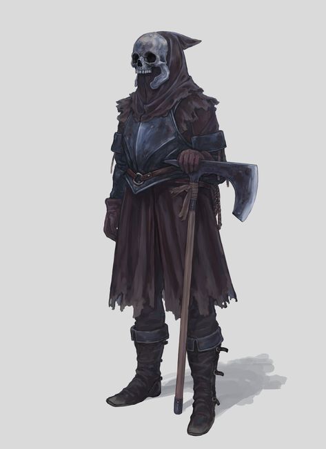 ArtStation - The Executioner Executioner Fantasy Art, Dnd Executioner, Executioner Character Design, Executioner Art, Medieval Executioner, Armor Outfit, The Executioner, Npc Art, Npc Ideas