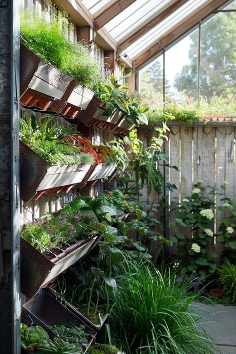 Moveable Greenhouse, Green House Ideas Interior, Apartment Greenhouse, Greenhouse Shelving Ideas, Greenhouse Shelving, Greenhouse Shelves, Greenhouse Kitchen, Beautiful Greenhouse, Modern Greenhouses