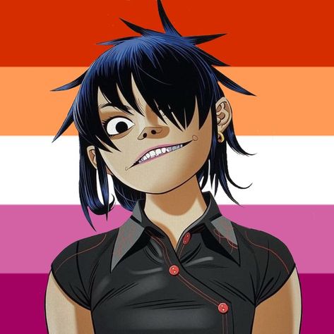 Noodle Gorillaz, Gorillaz Noodle, Gorillaz, I Hope, Hair, Anime, Black, Art