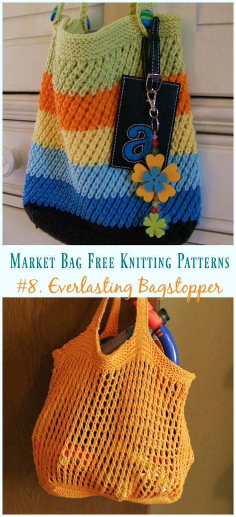 Everlasting Bagstopper Bag Knitting Free Pattern - #Market; #Bag; Free #Knitting; Patterns Knit Shopping Bag Pattern Free, Free Knitted Bag Patterns, Knit Grocery Bag Free Pattern, Knit Shopping Bag, Knitted Market Bag Free Pattern, Handbag Knitting Patterns, Knitted Shopping Bags Free Patterns, Knitted Grocery Bag Free Pattern, Market Bag Knitting Pattern