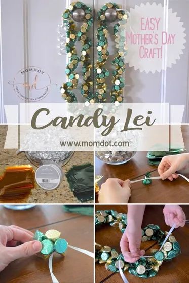 Candy Lei Diy, Graduation Candy Lei, Easy Graduation Gifts, Lei Diy, Candy Leis, Easy Diy Candy, Lei Graduation, Graduation Leis Diy, Lei Making