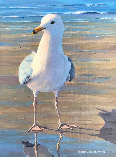 Shore Bird Art, Seascape Artists, Bird Painting Acrylic, Sea Gulls, Coastal Birds, Beach Art Painting, Shore Birds, Florida Art, Watercolor Birds