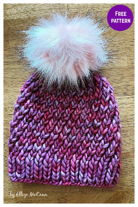 Woman’s Knitted Hats, One Skein Knit Hat Free Pattern, Bulky Yarn Knitted Beanie, Bulky Yarn Knit Hat Patterns, Childs Chunky Knit Hat Pattern Free, Bulky Yarn Knitted Hat Patterns Free, Knitted Hat Bulky Yarn Free Pattern, Super Bulky Hat Knitting Pattern Free, Easy Bulky Knit Hat Pattern Free