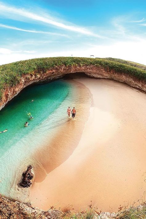 Hidden Beach, Marieta Islands, Mexico Image credit: Instagram.com/copaairlines Hidden Beach Mexico, Marieta Islands, Hamilton Pool Preserve, Hamilton Pool, Kakadu National Park, Italy Images, Havasu Falls, Outdoor Baths, Fairy Pools