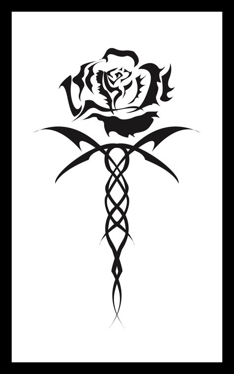 kushiel's rose Rose Tattoo, Dart, Tattoo Design, Deviantart, White, Black, Design