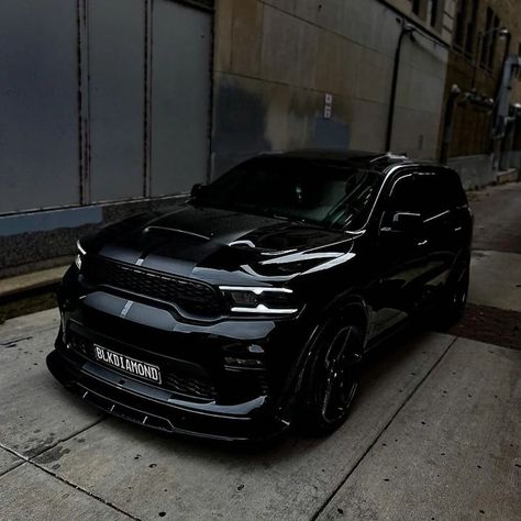 Srt Durango Custom, Dodge Durango Blacked Out, Durango Srt Wallpaper, Black Dodge Durango, Rt Challenger, Srt Durango, Dodge Durango Hellcat, Hellcat Durango, Black Durango