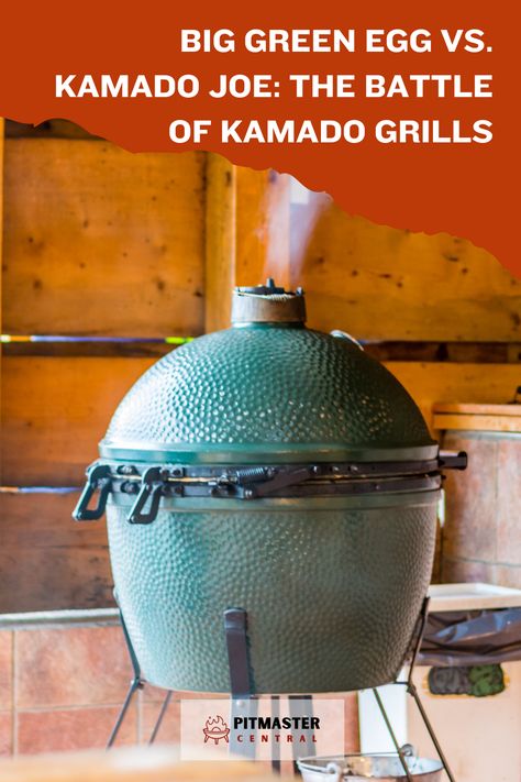 Comparing Big Green Egg and Kamado Joe - Which kamado grill comes out on top? Find out the differences and similarities between these popular ceramic grills! #KamadoGrills #BBQ #GrillingWars Kamado Joe Recipes, Green Egg Bbq, Big Green Egg Grill, Green Egg Grill, Egg Grill, Kamado Grills, Small Grill, Ceramic Grill, Kamado Grill