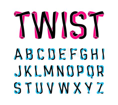 Twist style font. Twisted typeface stock illustration Font Bubble, Best Graffiti, Graffiti Alphabet, Urban Graffiti, Graffiti Font, Brands Fashion, Twist Style, Elegant Font, Fonts Alphabet