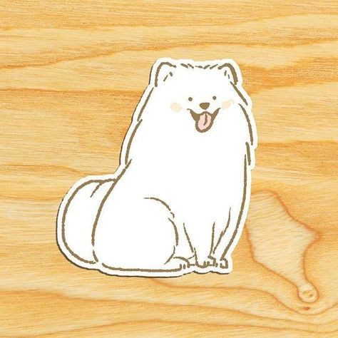 Cute Handmade Stickers, Husky Drawing, Puppy Drawing, 강아지 그림, Handmade Sticker, Bullet Journal Stickers, Kawaii Animals, Dog Illustration, Dog Stickers