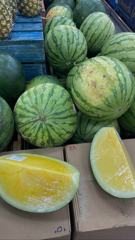 #watermelon #inspo #aesthetic #insta #instagram #pinterest #picoftheday #yellowwatermelon #fruit #yellow #travel #traveling #bucketlist #vacation #market #bali #indonesia #baliindonesia #store Yellow Watermelon Aesthetic, Watermelon Aesthetic, Yellow Watermelon, Recipes Summer, Insta Instagram, Healthy Foods, Watermelon, Bali, Indonesia