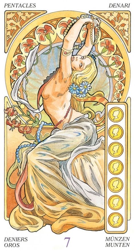 Art Nouveau Art Nouveau Mucha, A Playing Card, Art Amour, Illustration Art Nouveau, Alphonse Mucha Art, Design Art Nouveau, Mucha Art, Alfons Mucha, Art Nouveau Illustration