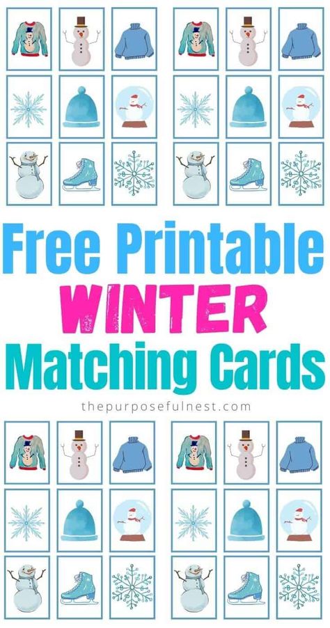 Preschool Matching Games Free Printable, Winter Slp Activities, Montessori January Activities, Mitten Matching Printable, Winter Matching Icons, Winter Activities For Kindergarten, Kindergarten Winter Activities, Free Winter Printables, Matching Icons Friends