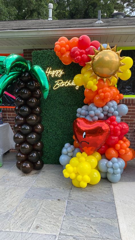 Bad Bunny Birthday Party Ideas, Bad Bunny Balloon Garland, Bad Bunny Birthday Party Decorations, Bad Bunny Themed Birthday, Bad Bunny Themed Birthday Party, Bad Bunny Party Theme Ideas, Bad Bunny Party Decoration, Bad Bunny Party Theme, Bad Bunny Theme Party