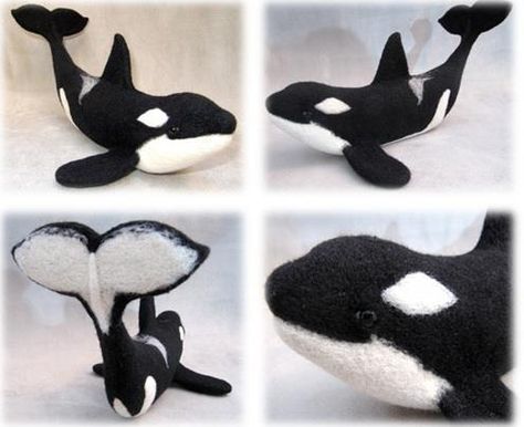 Felt Fish, Felting Animals, Needle Felting Ideas, Needle Felting Diy, Orca Whale, Wool Needle Felting, Needle Felting Tutorials, Felted Art, Orca Whales