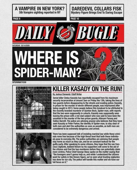 Daily Bugle Newspaper Spiderman, Spider Man Newspaper, Marvel Newspaper, Spiderman Newspaper, Spiderman Magazine, Daily Bugle Newspaper, The Daily Bugle, Marvel Magazine, Daily Bugle