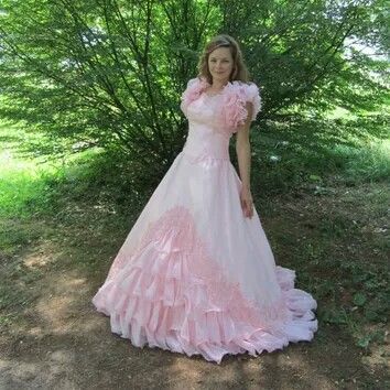 1980s Pink Ball Gown 80s Cupcake Frilly Southern Belle St… Hr Books, Pink Ball Gown, Prom Queen, Pink Prom Dress, Vintage Prom, Belle Dress, Prom Queens, Prom Dresses Vintage, Prom Dresses Ball Gown