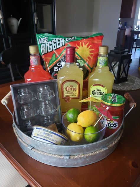 Beverage Gift Basket, Creative Silent Auction Ideas, Margarita Basket Ideas For Raffle, Margarita Auction Basket Ideas, Cheap Home Decor Ideas Living Rooms, Mason Jar Margaritas, Silent Auction Gift Basket Ideas Alcohol, Margarita Gift Basket Ideas Diy, Fundraising Gift Basket Ideas