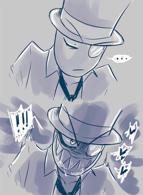 Black Hat X Dr Flug, Dr Flug, Hat Organization, Paper Hat, Favorite Cartoon Character, White Hat, Cool Anime Pictures, Black Hat, Character Aesthetic