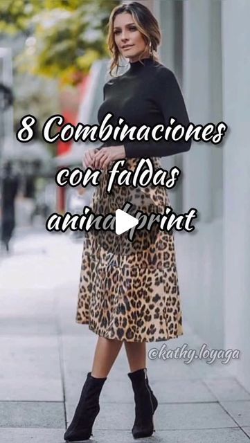 Faldas Animal Print, Style Mistakes, Animal Prints, Moda Fashion, Fall Outfits, Animal Print, Cool Outfits, Audio, Fashion Outfits