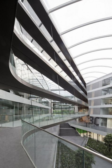 ADIDAS HEADQUARTERS IN HERZOGENAURACH, GERMANY Corporate Interiors, Architecture Office, Yanko Design, Corporate Office, Design Milk, Office Interior Design, Contemporary Architecture, Amazing Architecture, Open Space