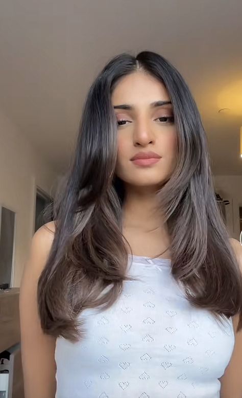 Straight Hair Mid Length Haircut, Face Framing Layers Asian Hair, Black Hair Face Framing Layers, Mid Length Straight Hair With Layers, Mid Length Straight Hair, Collarbone Length Hair, Skin Tone Hair Color, Haircuts For Long Hair With Layers, Straight Layered Hair