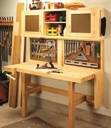 Image result for small workshop ideas Garage Woodshop, Workbench Plan, Folding Workbench, Cabinet Plans, Diy Workbench, Cheap Storage, Garage Work Bench, Workbench Plans, Woodworking Classes