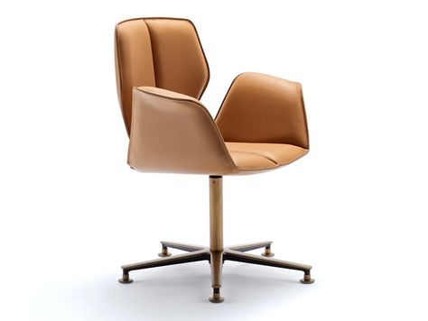 Swivel leather office chair with 5-Spoke base with armrests FOSCA BIG | Office chair by fasem Big Office, Office Armchair, Contemporary Office, Desk Chairs, Leather Office, Executive Office Chairs, Leather Office Chair, Executive Office, Office Chairs