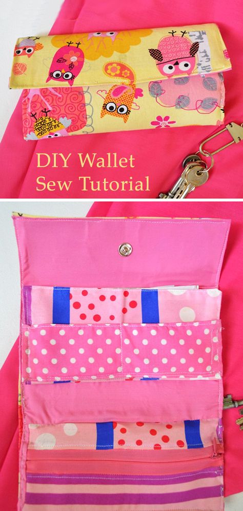 Diy Wallet No Sew, Diy Wallet Tutorial, Simple Wallet, Wallet Sewing Pattern, Wallet Tutorial, Diy Wallet, Handmade Wallets, Sewing Tutorials Free, Wallet Pattern