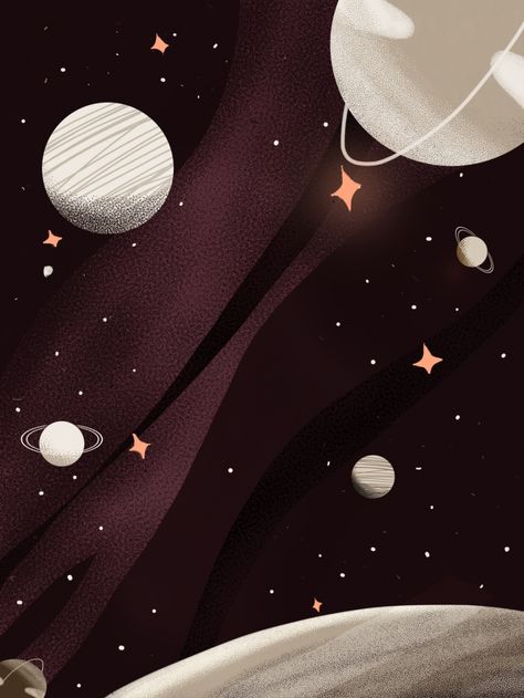 Cartoon Space Background, Space Background Drawing, Sky Background Wallpaper, Space Composition, Wallpaper Powerpoint, Space Walk, Composition Painting, Painted Backdrops, Cute Pink Background