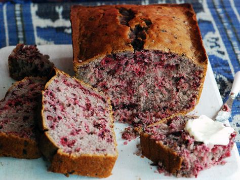 This #recipe for Hibiscus Loaf Cake combines the vibrant tartness of hibiscus flowers with a moist, classic cake and creamy frosting.  We think it would be lovely with a cup of our Hibiscus Tea. To learn more about hibiscus, visit our website at http://traditionalmedicinals.com/products/hibiscus/ Hibiscus Recipe, Hibiscus Cake, Flower Recipes, Dried Hibiscus Flowers, Loaf Cake Recipes, Vegetarian Bake, Cream Cheese Frosting Recipe, Loaf Cake, Serious Eats