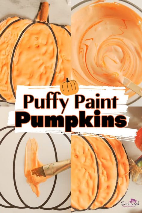 Best Paint For Pumpkins, Homemade Puffy Paint, Paint Pumpkin, Paint Pumpkins, Halloween Pumpkin Crafts, October Crafts, Jello Recipes, Pumpkin Carving Templates, Puffy Paint