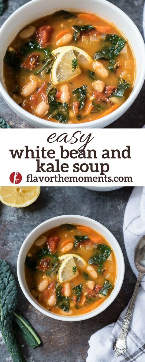 Soup Benefits, Kale And Bean Soup, White Bean And Kale Soup, Bean And Kale Soup, White Bean And Kale, White Bean Kale Soup, Kale Soup Recipes, Broth Soup, Kale Soup