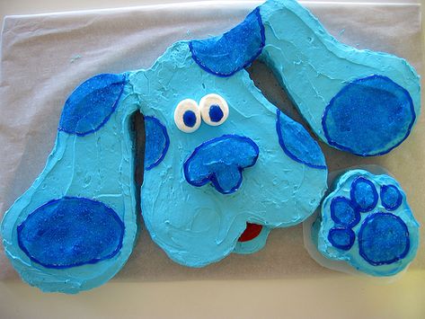 Blue's Clues Cake Idea Blues Clues Cake, Blue's Clues Birthday Party, Clue Party, Blue Birthday Parties, Christian Birthday, 2nd Birthday Party Themes, Blue's Clues, Animal Cakes, Blue’s Clues