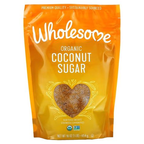 Wholesome Sweeteners, Organic Coconut Sugar, 1 lb. (16 oz) - 454 g Pumpkin Spice Creamer, D Vitamin, Organic Coconut Sugar, Coconut Palm Sugar, Palm Sugar, C Vitamin, Coconut Palm, Primrose Oil, Evening Primrose Oil