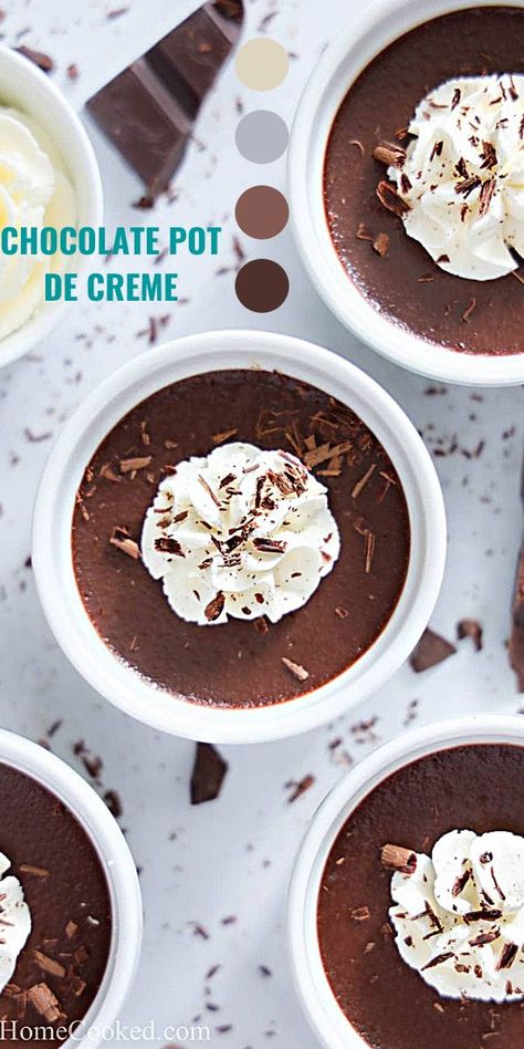 Chocolate Pot De Creme Recipes, Chocolate Posset, Pot Au Creme Recipe, Coconut Cream Chocolate Pudding, Upscale Desserts, Pot De Creme Recipes, Pots De Creme Recipes, Cream Puffs With Chocolate Sauce, Entremet Recipes