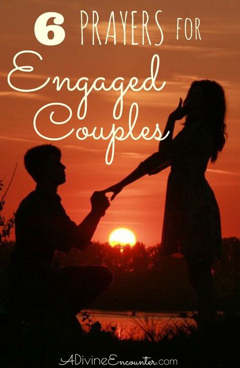 Six biblical prayers for engaged couples. Pray these over your own engagement, or on behalf of an engaged couple in your life. Biblical Prayers, Engagement Message, Ways To Pray, Engagement Wishes, Wedding Prayer, Relationship Prayer, Engagement Quotes, Prayers For Strength, Christian Dating