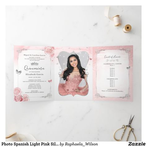 Pink And Gold Quinceanera, Cards With Butterflies, Gold Quinceanera, Rose Gold Quinceanera, Mexican Invitations, Invitations Quinceanera, Invitation Layout, Quince Invitations, Princess Birthday Invitations