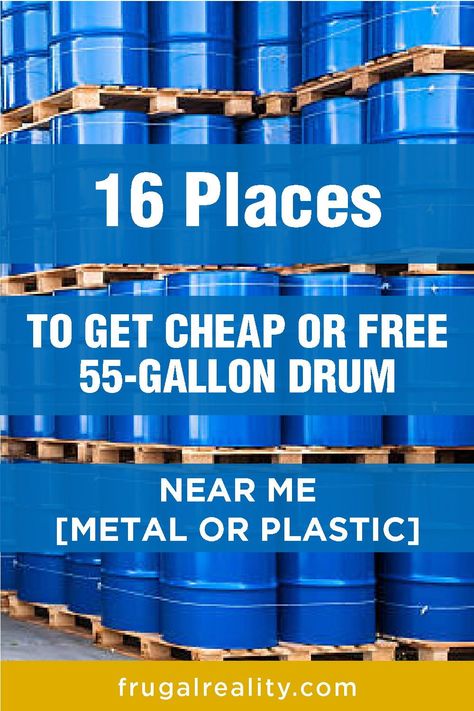 Having a 55 Gallon drum is sometimes a life saver. You never know how much you'll use one til you have it! The bad part is buying the 55 gallon drums can be in the hundreds of dollars at first buy. So what if you could get them FREE!? Check out how we gathered info on how you can find free 55 gallon drums near you and save money! 55gallon Drum Ideas, Raised Garden Beds Diy 55 Gallon Drum, Diy Deer Feeder 55 Gallon Drum, 55 Gallon Drum Ideas, 55 Gallon Plastic Drum, 55 Gallon Steel Drum, Plastic Drums, Train Kit, Rain Barrels