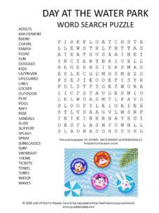 water park word search puzzle Games To Print, Ocean Words, Classroom Christmas Party, Free Word Search Puzzles, Puzzle Worksheet, Free Word Search, Free Printable Puzzles, Character Words, Library Display