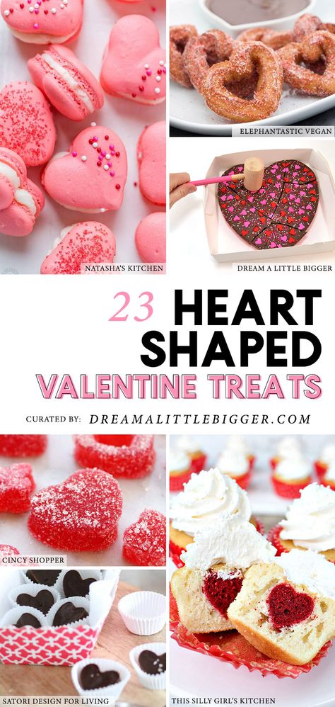 If you love hearts you will simply adore these amazing heart-shaped desserts that are perfect for Valentine's Day or just because! Valentine's Day List, Treats And Sweets, Valentines Brunch, Brownie Pops, Heart Sugar Cookie, Stained Glass Cookies, Vegan Cinnamon Rolls, Heart Shaped Valentines, Strawberry Frosting