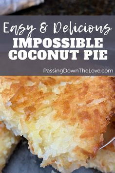 Coconut Pie Recipe Easy, Impossible Coconut Pie, French Coconut Pie, Coconut Pie Recipe, Custard Pie Recipe, Coconut Cream Pie Recipes, Coconut Custard Pie, Bisquick Recipes, Coconut Desserts