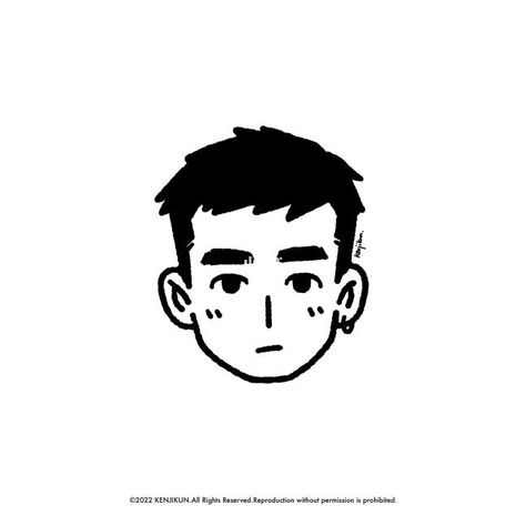 Simple Drawing Styles Character Design, Cartoon Character Face Design, Simple Faces Drawings, Cartoon Style Sketch, Simple Drawings Black And White, Simple Character Sketch, Simple Postcard Design, Person Illustration Simple, Person Drawing Simple