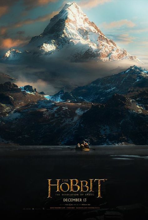 Lonely mountain Hobbit Poster, Lonely Mountain, The Desolation Of Smaug, The Hobbit Movies, Desolation Of Smaug, Fan Poster, Bilbo Baggins, An Unexpected Journey, The Shire