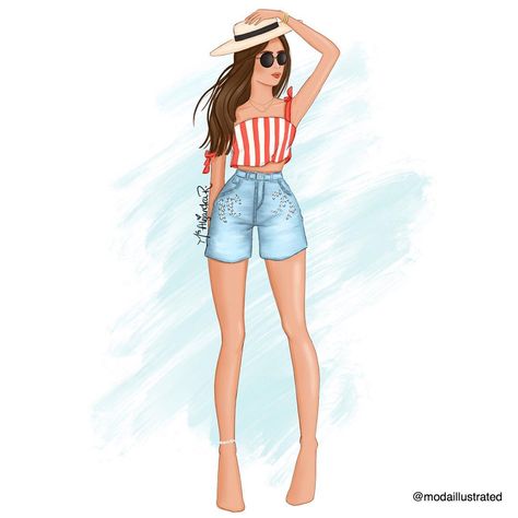 ⚓️ Summer State of Mind ⚓️ What’s your dream Summer destination? . . . #modaillustrated #fashionista #fashionsketch #fashionillustrator… Summer Wear Illustration, Summer Fashion Illustration, Shorts Illustration, Dream Summer, Summer Destinations, Dress Drawing, Fashion Illustrator, Book Art Drawings, State Of Mind