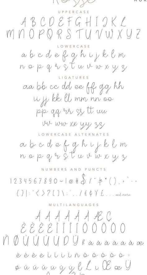 Favorite font choices that will really help your every design project looks better. See more ideas about fonts, font bundles, premium fonts. Handwriting Font Practice, Dainty Fonts Alphabet, Cute Cursive Font Alphabet, Beautiful Lettering Alphabet Calligraphy, Casual Cursive Handwriting, Styles Of Handwriting, Modern Calligraphy Font, Modern Cursive Handwriting, Cursive Handwriting Fonts Alphabet