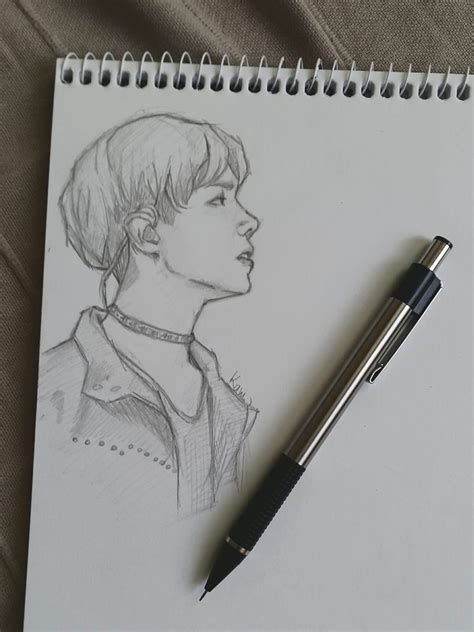 얼굴 드로잉, Fanart Bts, Kpop Drawings, Pencil Art Drawings, Bts Drawings, Bts Chibi, J Hope, Kpop Fanart, Copic