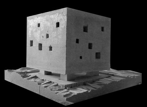 9 Ideas for Presenting Your Project With Concrete Models,Courtesy of Enrique Morales Puente Concrete Architecture Model, Cubes Architecture, Scale Model Building, Rococo Art, Concrete Architecture, Architectural Sculpture, Arch Model, Architecture Model Making, Concrete Wood