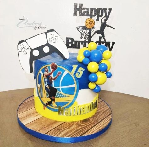 Steph Curry Birthday Cake, Steph Curry Birthday Party Ideas, Steph Curry Cake, Stephen Curry Birthday, Curry Basketball, Basketball Cake, Steph Curry, Stephen Curry, Birthday Cakes