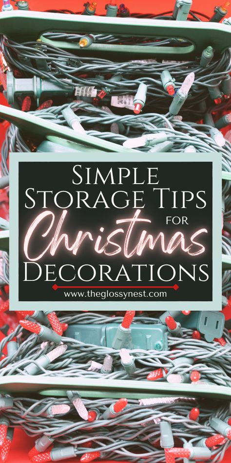 It's time to pack up the holiday magic and reclaim your living space!  Use these Christmas storage ideas for the best after Christmas storage organization hacks.  Learn more about how to organize and store Christmas decorations. Storage Christmas Decorations, Christmas Decor Storage Organization, How To Store Garland, Christmas Storage Ideas Organizing, Christmas Decoration Organization, Organize Christmas Decorations Storage, Organizing Christmas Decorations Storage, How To Store Christmas Decorations, Christmas Storage Organization